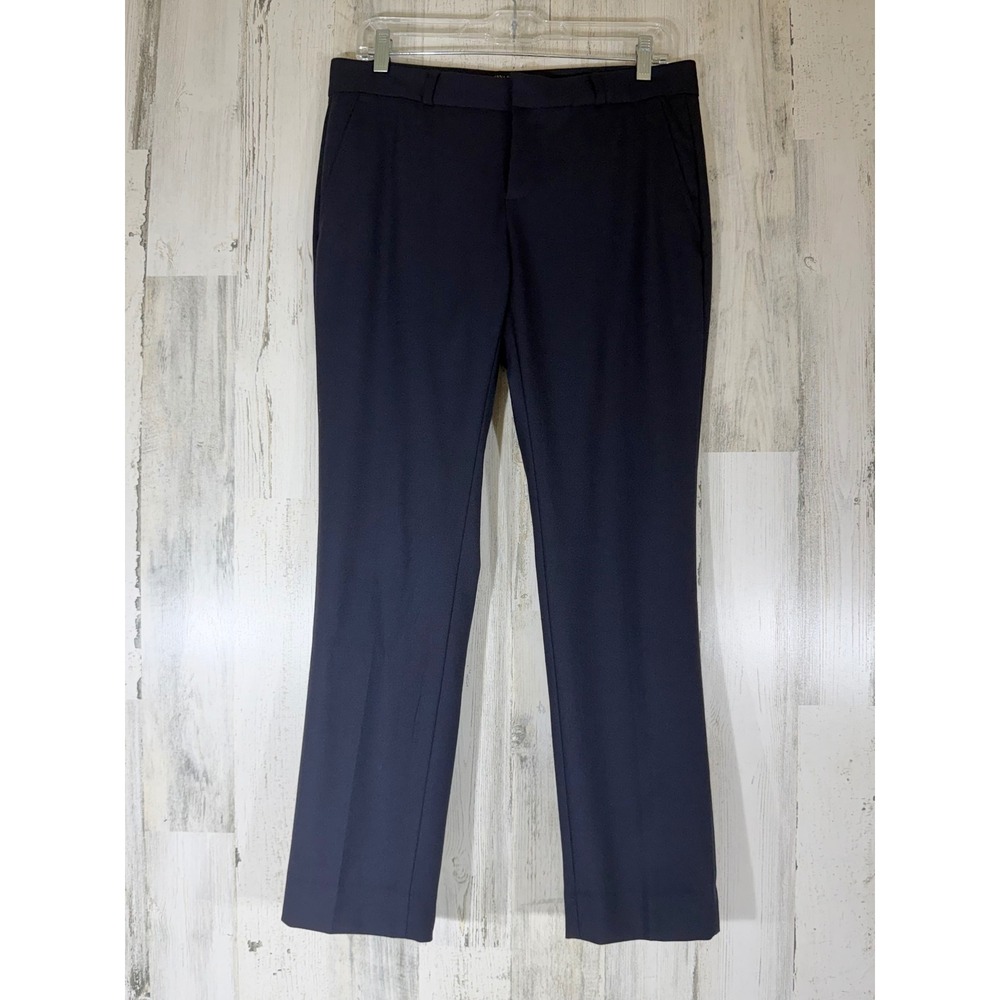 Banana Republic Ryan Trousers 6P (32x27.5) Navy Blue Wool Blend Dress Pants
